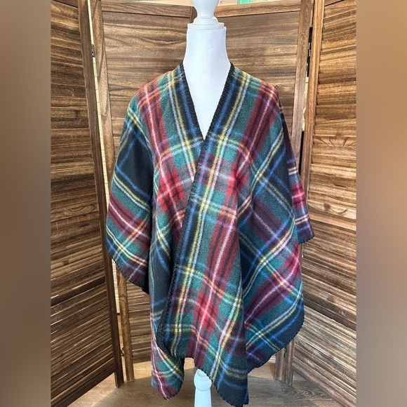 WOOLRICH BRISTOL TARTAN PLAID COZY BLANKET WRAP ONE SIZE - Picture 1 of 11